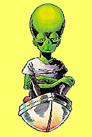 The super-intelligent, totally evil and emotionless Mighty Mekon of Mekonta

(Click here to see an A4-sized poster of him)